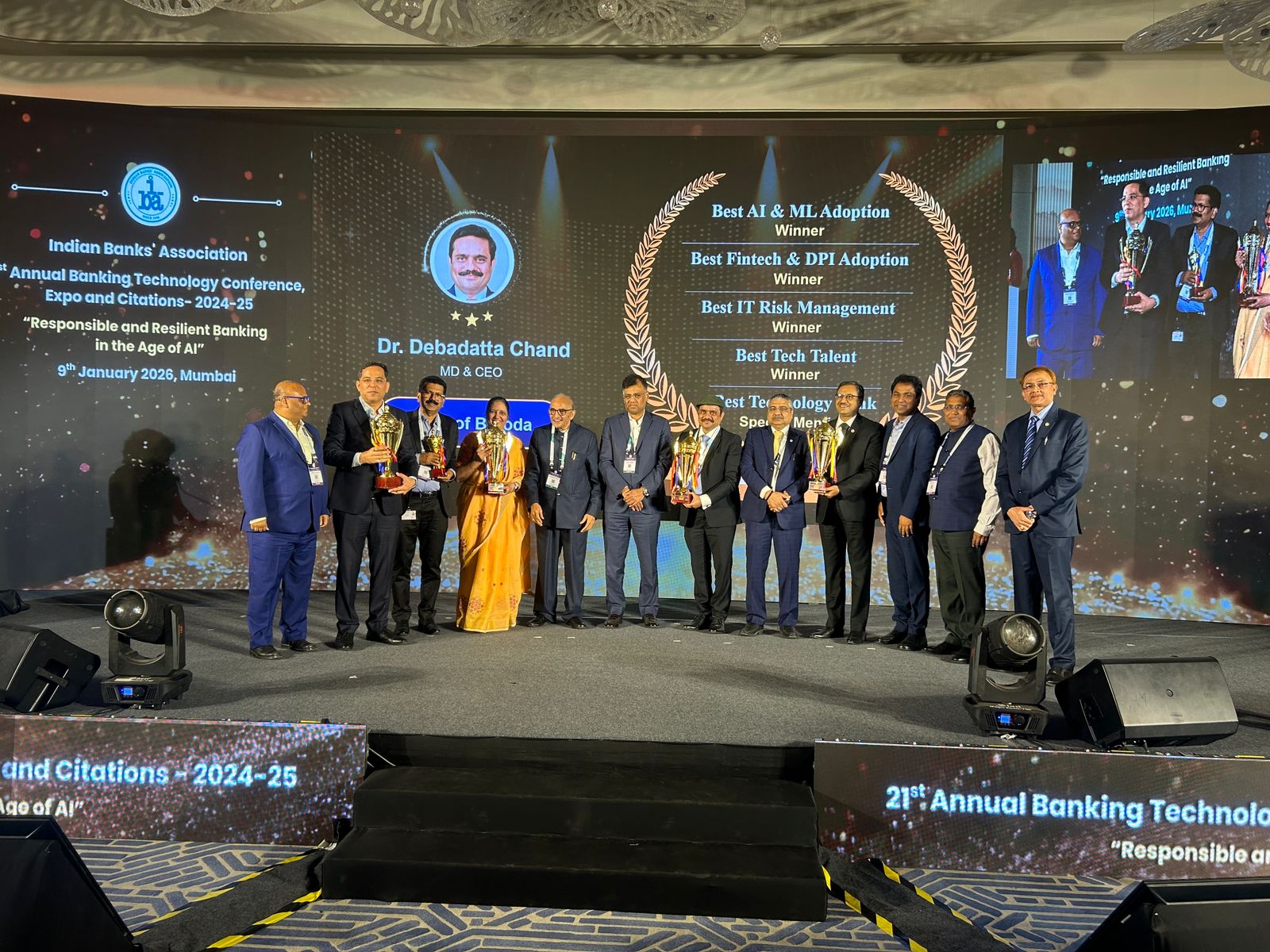 Bank of Baroda (Bank) recognised for its leadership in technology and innovation at the prestigious Indian Banks' Association’s (IBA)
